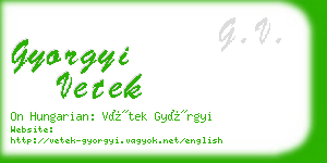 gyorgyi vetek business card